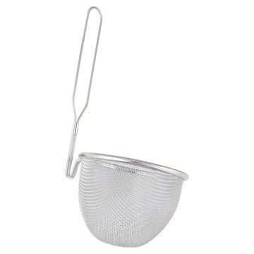 日式火鍋瀝水漏勺 優質不鏽鋼製成 高密度漏網 可掛於鍋沿  手柄長21 x 勺面直徑11.5 x 勺高9.5cm  1個