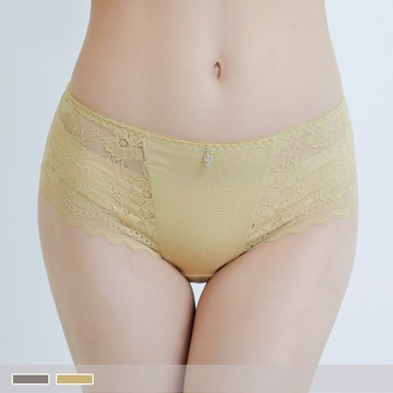 月見團花 雕花蕾絲透氣舒適網紗內褲8233