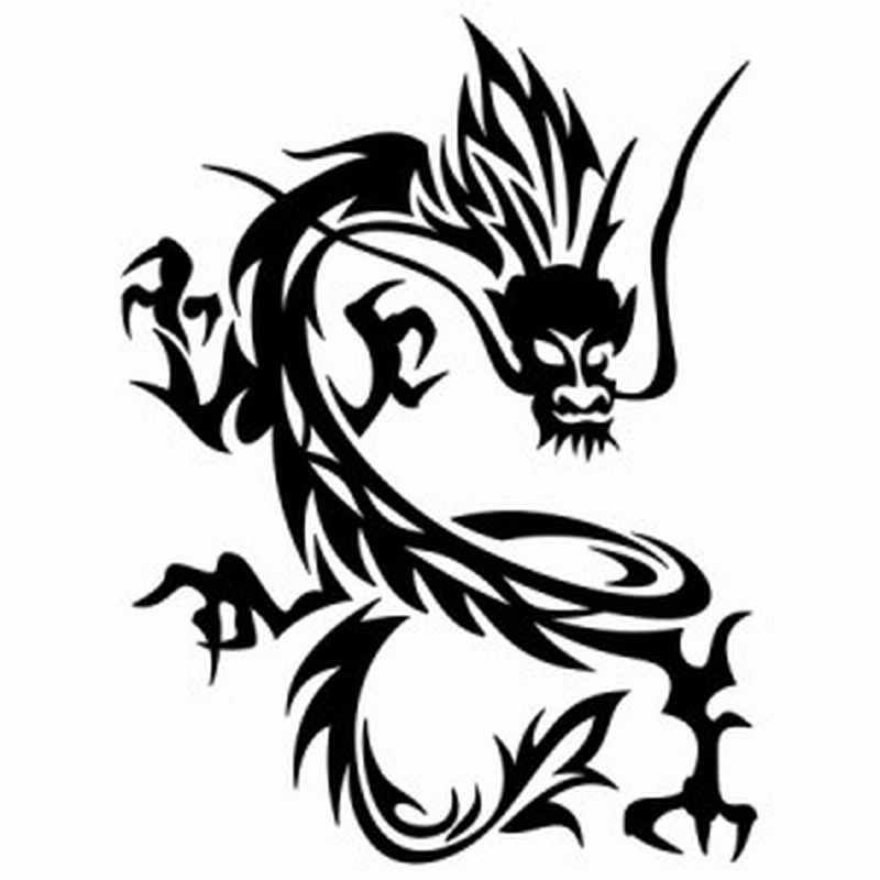 ドラゴン ステッカー ドラゴン 龍 トライバル 10 右向き カッティングステッカー 全12色 車 かっこいい バイク 龍神 竜 Dragon ボディ 通販 Lineポイント最大1 0 Get Lineショッピング