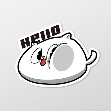 Hello/MAJI Cat/車貼、貼紙、軟磁 SunBrother孫氏兄弟
