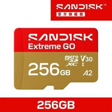 SANDISK Extreme GO microSD UHS-I 256GB 記憶卡(公司貨)