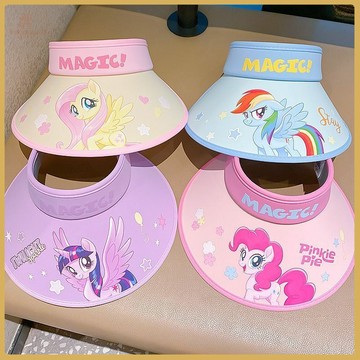 🧸兒童百搭帽子🧸新款兒童空頂帽夏季小馬寶莉防曬太陽帽子女孩寶寶可愛卡通遮陽帽 WOWT