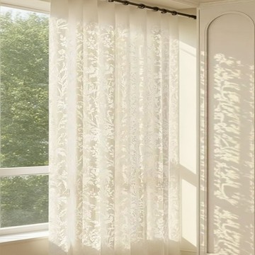 【嵐楓居家】精緻韓摺窗簾150*165-月枝影_廠商直送