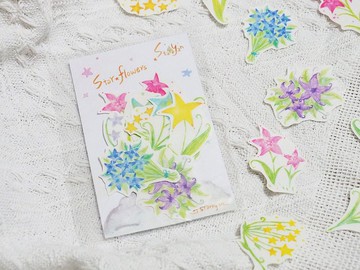 * Star Flowers 星之花 * 貼紙包 10張入
