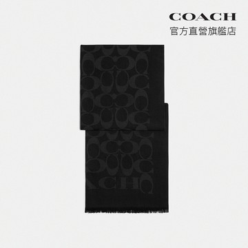【COACH】經典標誌裹巾-黑色(CB700)｜官方直營