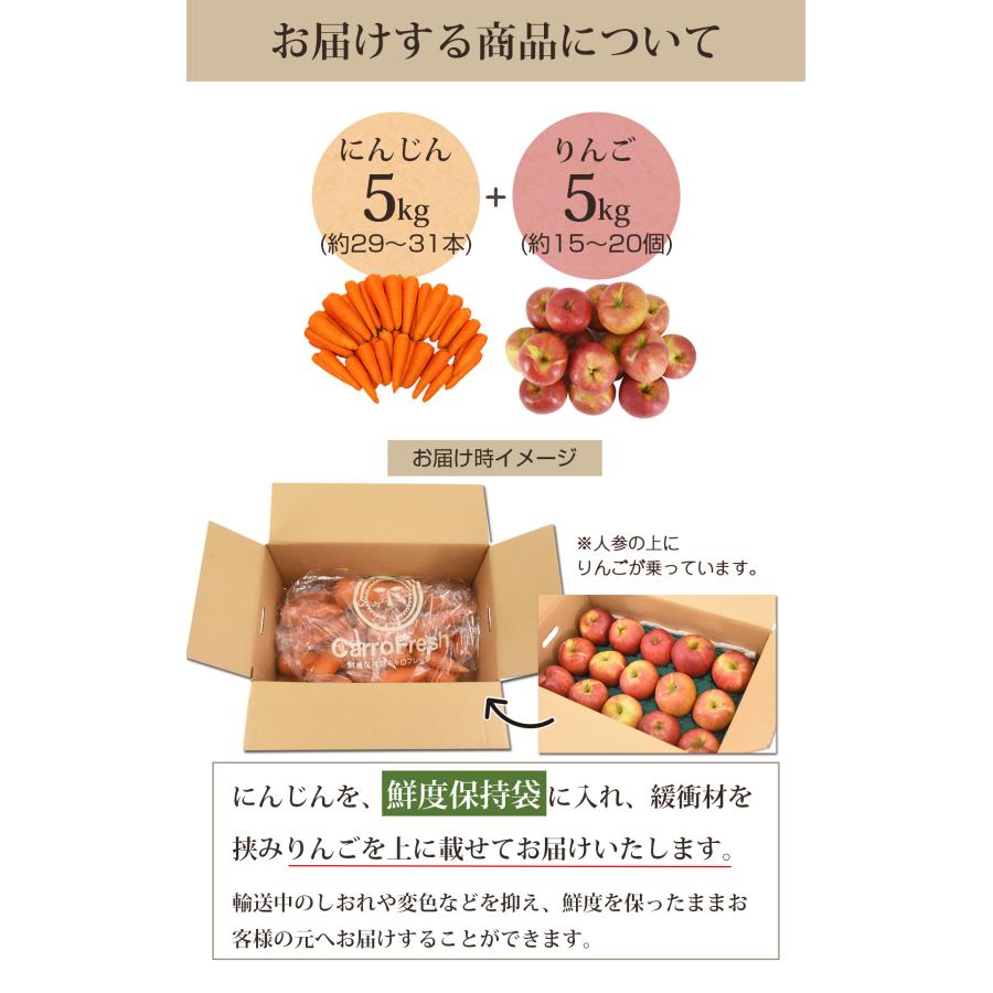 人参 無農薬にんじん 野菜セット 無農薬野菜 にんじんジュース ジュース用  にんじん5kg＋りんご5kg ゲルソン療法にも最適 訳あり