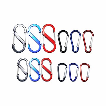 登山扣 D型扣 多功能S型掛勾 掛環 鑰匙圈 鋁合金登山扣 掛勾 露營扣 8字扣 背包掛扣 D型扣環 S型扣環