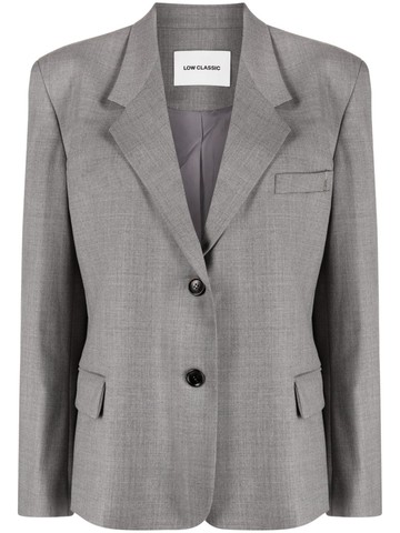 Low Classic - Classic single-breasted blazer - women - Wool/Polyester/Polyester - S - Grey