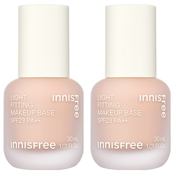 INNISFREE 台灣公司貨 輕薄透服貼飾底乳 SPF23 PA++ 30ml  3 蜜桃粉  2個