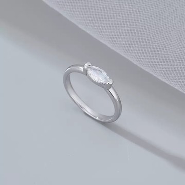 法式 天使的眼淚 N13 水鑽唯美戒指 氣質杏眼水鑽 閃鑽戒指