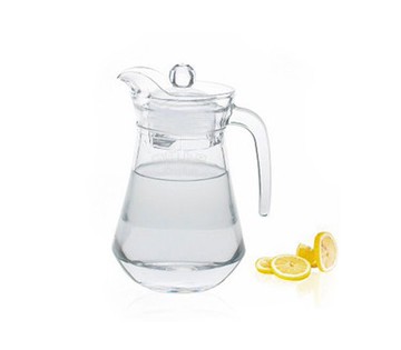 1.3L帶蓋玻璃鴨嘴壺玻璃水壺帶把果汁壺扎壺扎啤壺冷水壺涼水壺