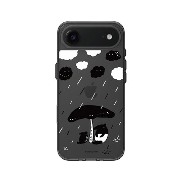 iPhone Air Clear (相機按鈕) 酷墨灰 - 馬來貘 Laimo - 下雨了(透明款)