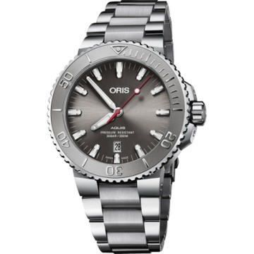 ORIS 豪利時 Aquis Relief 日期潛水機械錶 雙12購物節 送禮首選-灰/43.5mm 0173377304153-0782405PEB