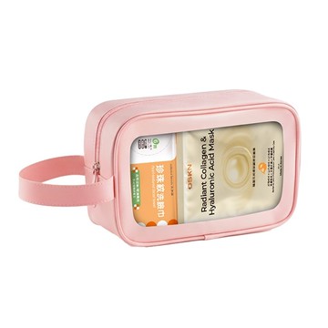 輕亮隨行淨潤組(enhance beauty-洗臉巾4入+DSKN-極潤玻尿酸膠原面膜2入)