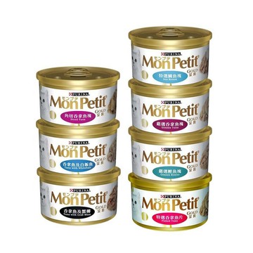 貓倍麗 【48罐】MonPetit《金罐-極品鮮肉貓罐系列》85g