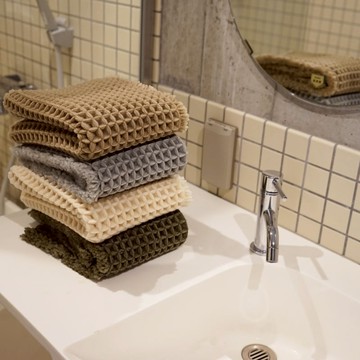 鬆餅格抗菌除臭瞬吸腳踏墊 (S- 45x35cm) 多色任選 (S)焦糖