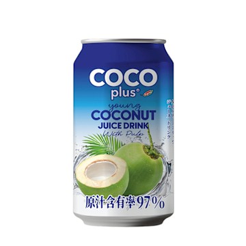Cocoplus 椰子水-含果肉(320mlx24入)/箱