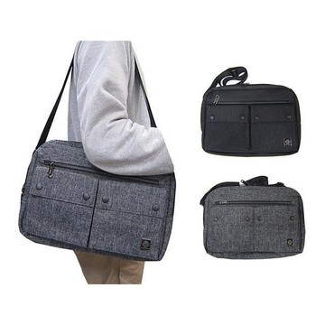 斜側包中容量二層主袋+外袋共六層8吋平板進口防水尼龍布肩背斜側