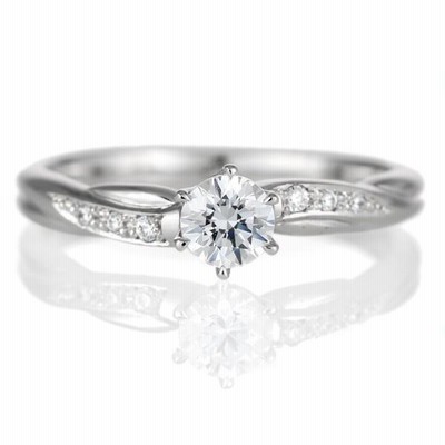 ダイヤモンド リング プラチナ 婚約指輪 0.3カラット 鑑別書 オーダー