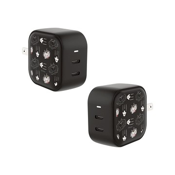【正版授權】Disney Cats And Dogs-魯斯佛的抓痕亂花GaN 45W Type-C雙孔充電頭