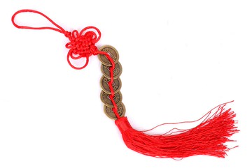 鑫大華威五帝錢  招財 創意掛件 中國結五帝錢古幣