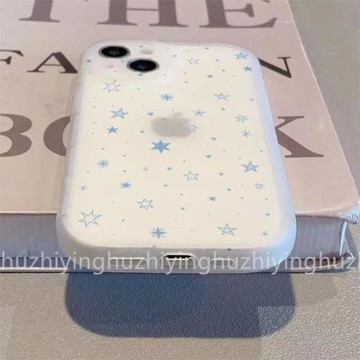 ins滿屏星星適用于蘋果12/13手機殼14/15promax新款iphone11磨砂半透明xs/xr防摔mini時尚8plus女7/6s保護套
