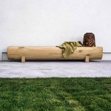 免運/附發票 長凳 北歐實木長條凳民宿休息原木長凳侘寂風碳化設計師樹墩半圓換鞋凳