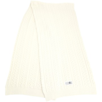 MM6 MAISON MARGIELA 白色羊毛混紡羅紋圍巾 披肩