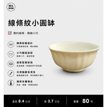 【知久道具屋】  圓缽 線條紋小圓缽 小圓缽 佐料碟 醬料碟 造型瓷器 瓷器