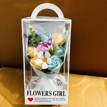 特價💡母親節玫瑰皂花小花束禮品 禮盒畢業情人節送媽媽香皂花禮物可 情人節 花束  花束材料包 手工禮物 KBGP