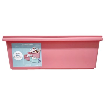 KEYWAY 聯府 中家樂收納盒 附蓋  粉色  390 x 296 x 136mm  1組