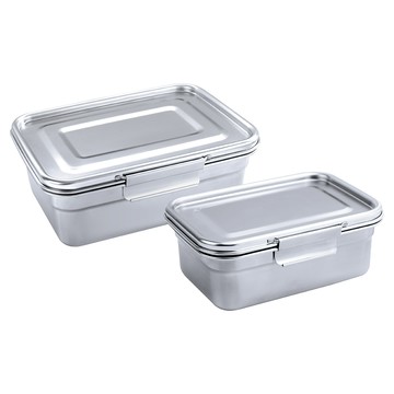 掌廚 《HiCHEF》316不鏽鋼 可微波密封保鮮盒1600ml+2800ml(2件組)