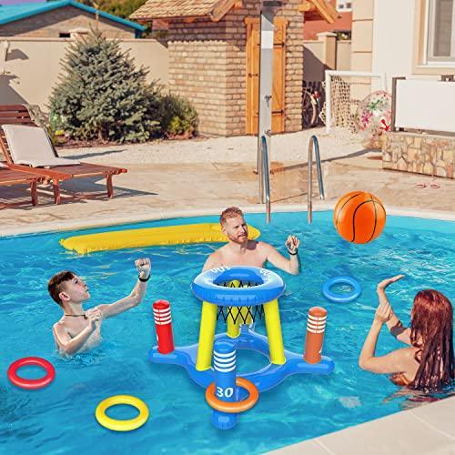 水遊び プール おもちゃ |GiziGizi Pool Floats Toys for Kids Adult, 2-in-1 Inflatable P