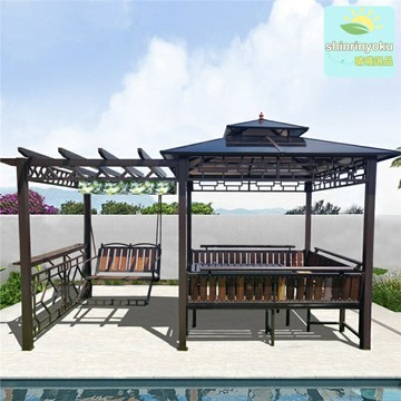 【防腐耐用】戶外涼亭 葡萄架 遮陽棚 庭院涼亭 花園亭子 實木防腐 陽臺樓頂適用 別墅庭院裝飾 休閒納涼