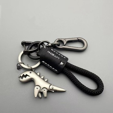 臺灣熱賣🔥🔥可愛卡通 恐龍鑰匙扣 精緻 女生 汽車鑰匙鏈 皮繩鑰匙圈 書包掛件 禮物