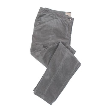 外貿原單M家燈芯絨褲灰色褲直筒秋冬季女寬松顯瘦多袋工裝休閑褲