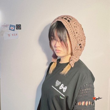 手工編織綁帶帽子