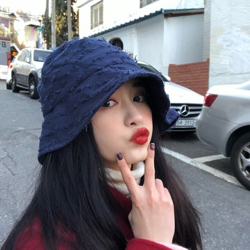 春季帽子女遮陽帽日系大檐帽戶外出游百搭漁夫帽女夏潮可折疊盆帽1入