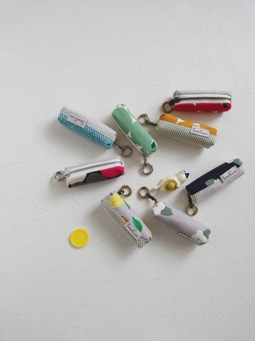 現貨!【FFG/拇指零錢包】小白花檸檬樹 日本布 刺子布 附彈簧扣環