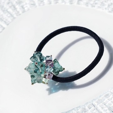 繡球花色調髮束 Aurora — 點綴精緻雕刻螢石