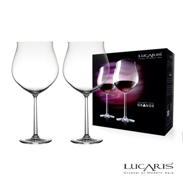 泰國LUCARIS 上海勃根地無鉛水晶紅酒杯(大)-2入組 水晶杯 無鉛玻璃 品酒必備 精美禮盒 好生活