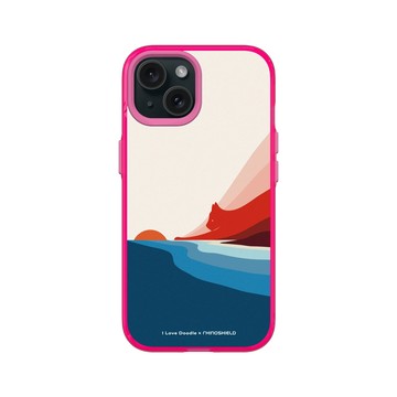 iPhone 15 Clear 粉漾桃 - ilovedoodle (Lim Heng Swee) - Cat Landscape - First Dawn 貓咪黎明