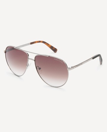Kenneth Cole | Metal Aviator Sunglasses in Ruthenium