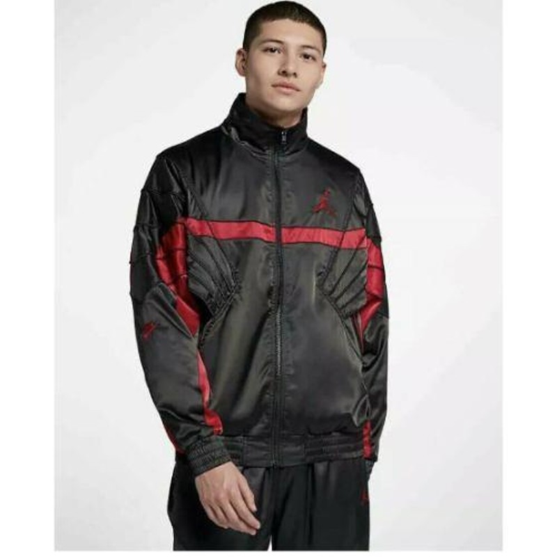 ナイキ ジョーダン Nike Air Jordan AJ5 Satin Jacket（Black/Red