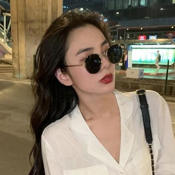 韓版圓形太陽鏡劉仁娜同款墨鏡女圓框復古網紅潮金泰妍太子眼鏡男