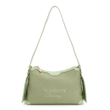 PLAYBOY - 斜背包  SoftWeave系列 - 綠色