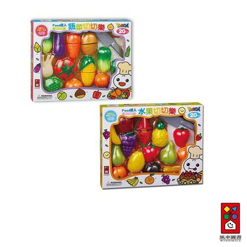 【風車圖書】FOOD超人趣味切切樂(水果/蔬菜)｜家家酒 切切樂 廚房 角色扮演