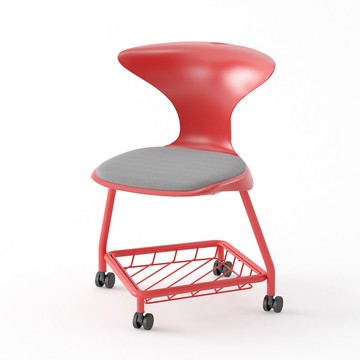 紅色培訓椅帶桌板教室上課椅移動寫字板個性洽談辦公椅功能會議椅J-40公司貨