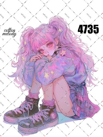 original sticker no.4735 人物貼紙 原創貼紙 原創人物貼紙 裝飾貼紙 cotton melody