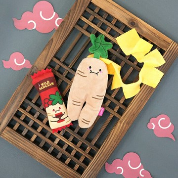 韓國【ParisDog】人參禮盒多功能藏食發聲玩具 (寵物玩具)